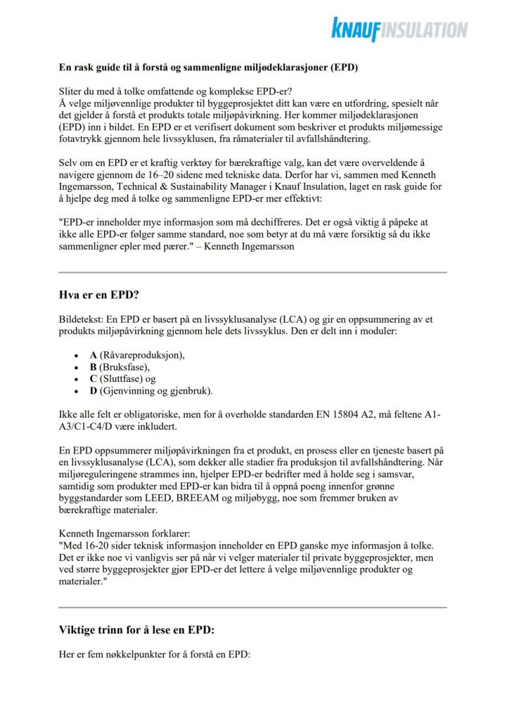 guide til epd